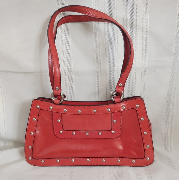 Gianni Bini Red Leather Handbag Purse